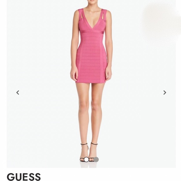 Guess mirage cut out mini cocktail dress sz L - Picture 2 of 6